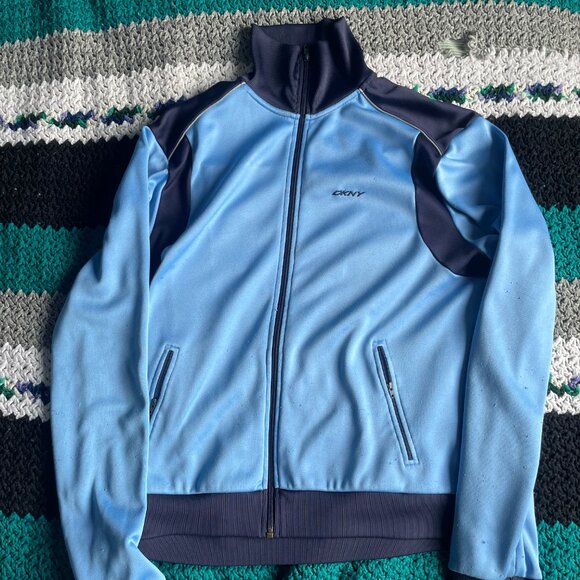 DKNY Blue Track Top - Picture 1 of 5